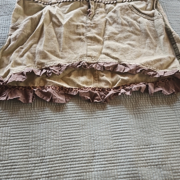 Tan Ruffled Skirt - Picture 4 of 6